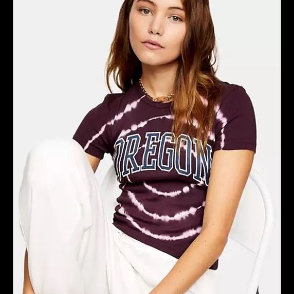 TopShop Purple Crop tee shirt Small NWT - Picture 1 of 7